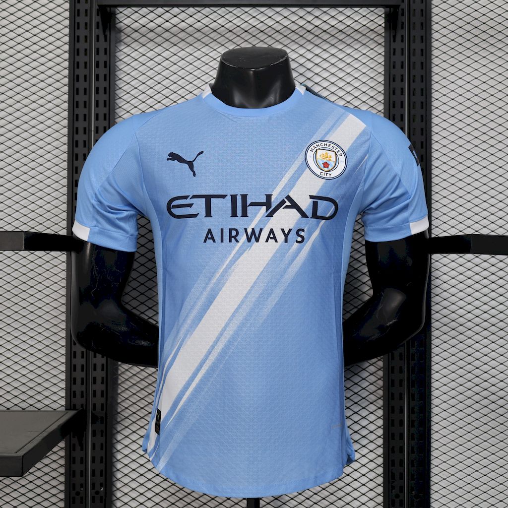 Camisa Manchester City I 2025/26 - Jogador Masculina - Azul