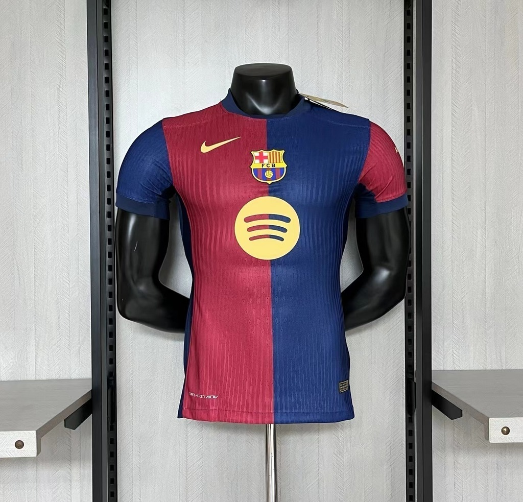 Camisa Barcelona I 2024/25 - Jogador Masculina - Vermelha + Azul