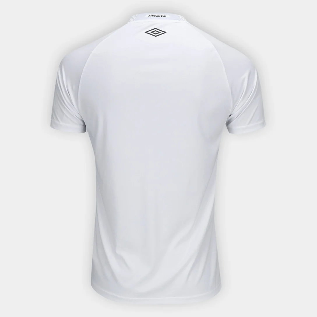 Camisa Santos I 25/26 Torcedor Umbro Masculina - Branco + Cinza