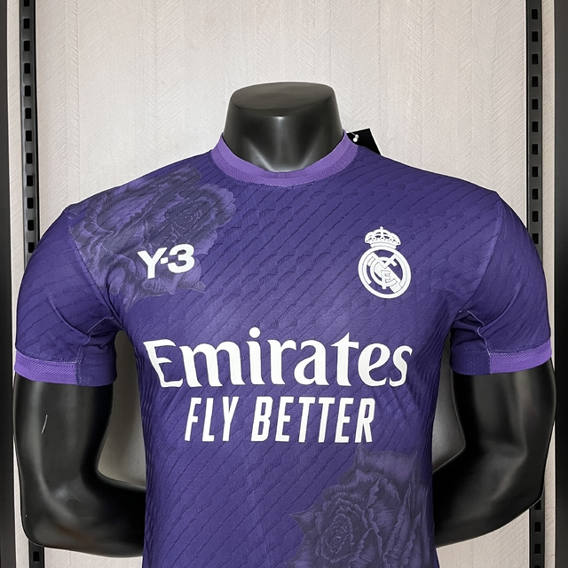 Camisa Y3 Real Madrid Edição Especial - 2023/24 - Jogador Masculina - Roxo