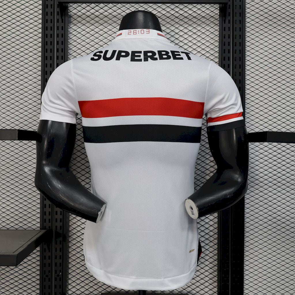 Camisa São Paulo I 2025/26 Jogador Masculina - Branca