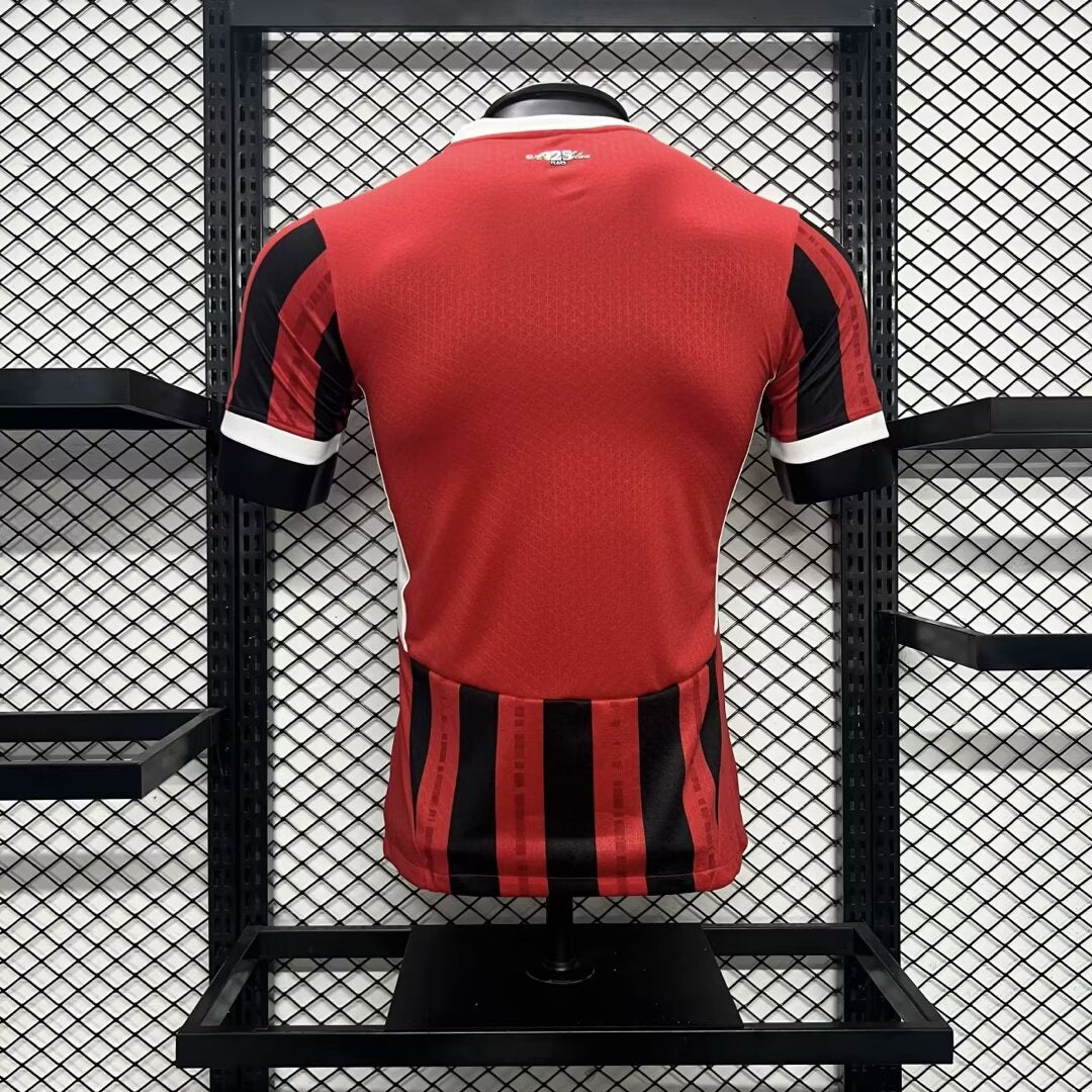 Camisa AC Milan I 2024/25 Jogador Masculina - Vermelha + Preta