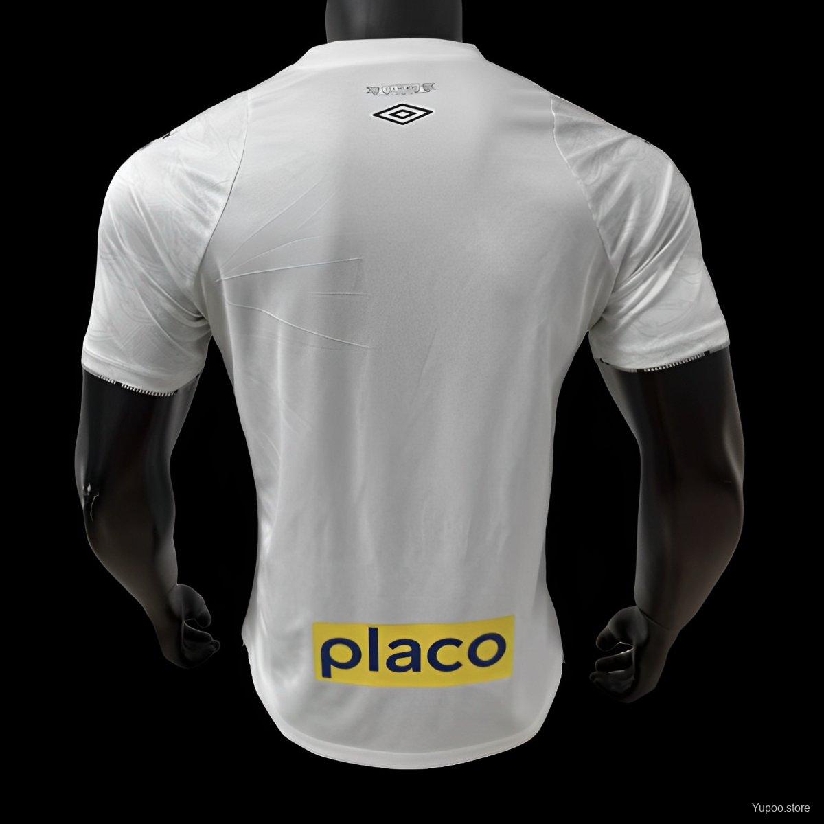 Camisa Santos I 2024/25 - Jogador Masculina - Branca + Patrocínio