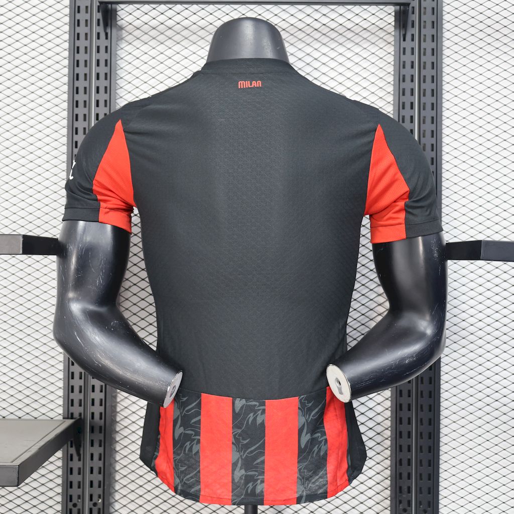Camisa AC Milan I 2025/26 - Jogador Masculina - Vermelho e Preto
