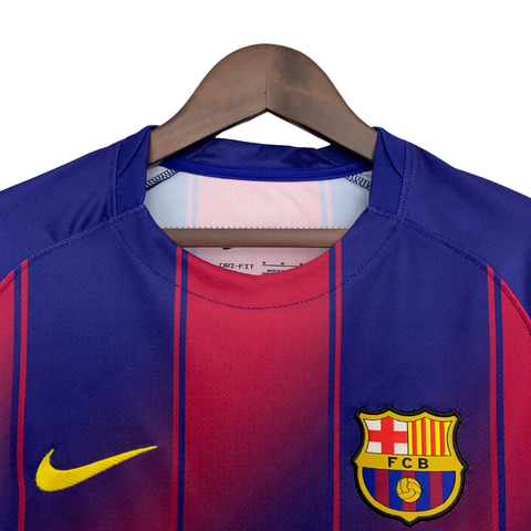 Camisa Barcelona I 25/26 Torcedor Nike Masculina - Azul e Grená