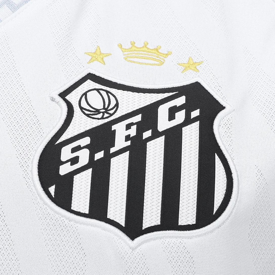 Camisa Santos I 25/26 Torcedor Umbro Masculina - Branco + Cinza