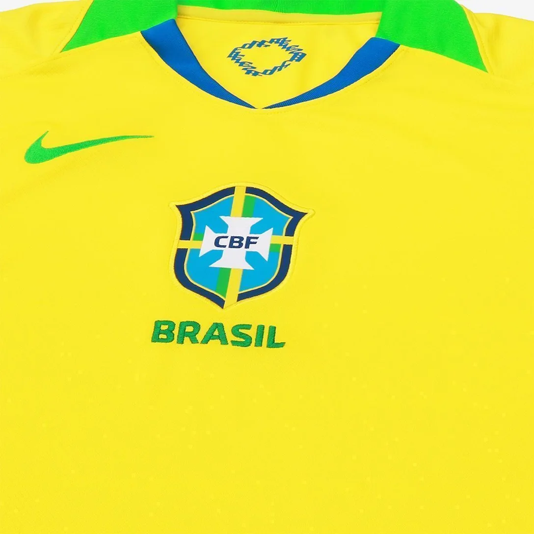 Camisa Nike Brasil I 2025/26 Torcedor Masculina - Amarelo+Verde