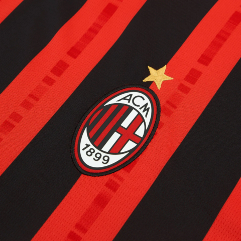 Camisa Milan Home 24/25 - Torcedor Puma Masculina - Vermelho e Preto