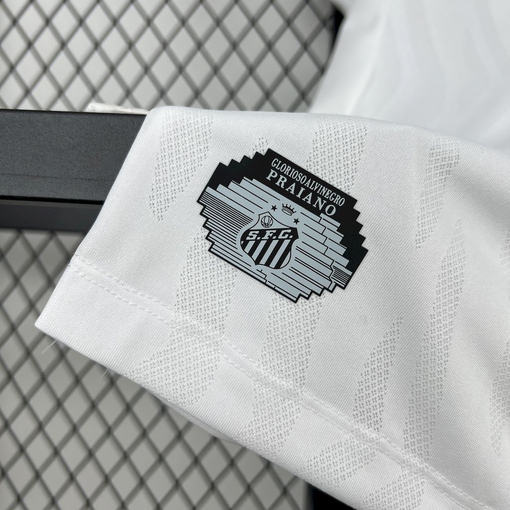 Camisa Santos I 25/26 Torcedor Umbro Masculina - Branco + Cinza