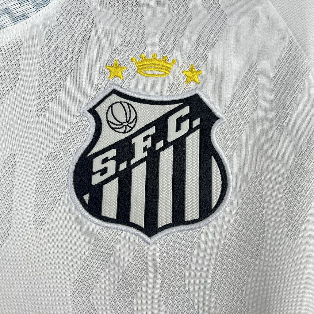 Camisa Santos I 25/26 Torcedor Umbro Masculina - Branco + Cinza