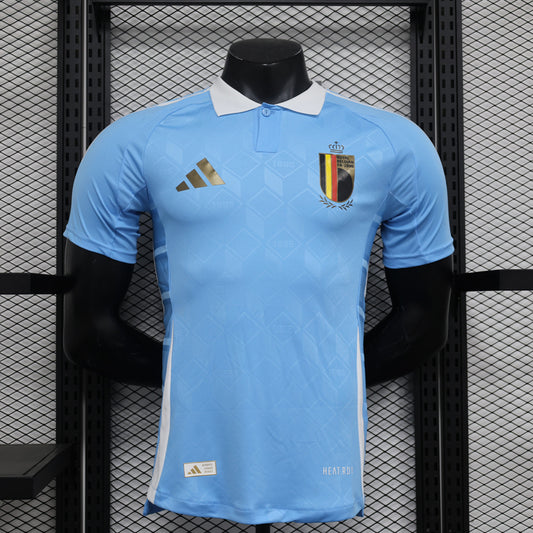 Camisa da Bélgica Away 2024 - Jogador Masculina - Azul