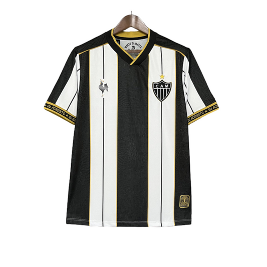 Camisa Atlético MIneiro Edição Especial 25/26 Torcedor Masculina - Branco + Preto