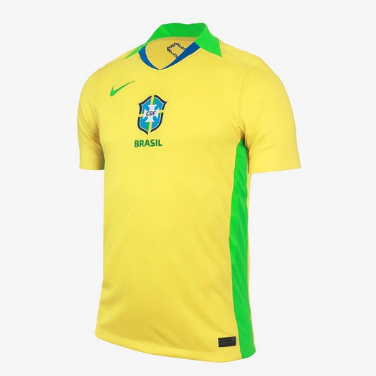 Camisa Nike Brasil I 2025/26 Torcedor Masculina - Amarelo+Verde