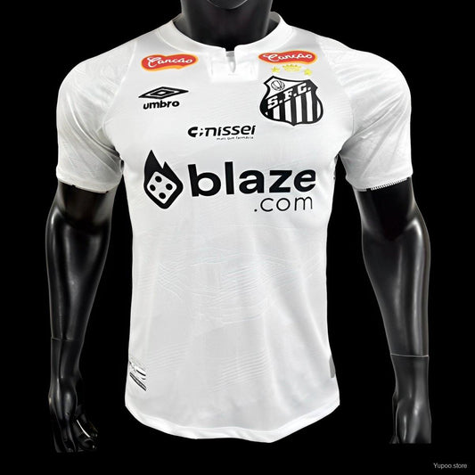 Camisa Santos I 2024/25 - Jogador Masculina - Branca + Patrocínio