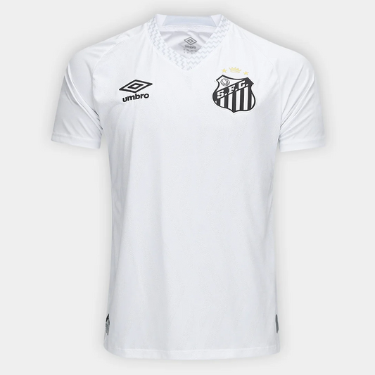 Camisa Santos I 25/26 Torcedor Umbro Masculina - Branco + Cinza