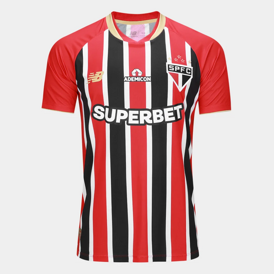 Camisa São Paulo II 25/26 s/n Torcedor New Balance Masculina - Vermelho+Branco