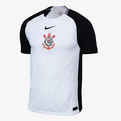Camisa Nike Corinthians I 2025/26 Torcedor Masculina - Branco+Preto