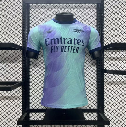 Camisa Arsenal III 2024/25 Jogador Masculina - Azul + Roxo