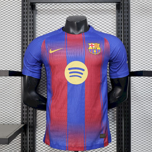 Camisa Barcelona I 2025/26 - Jogador Masculina - Azul e vermelha