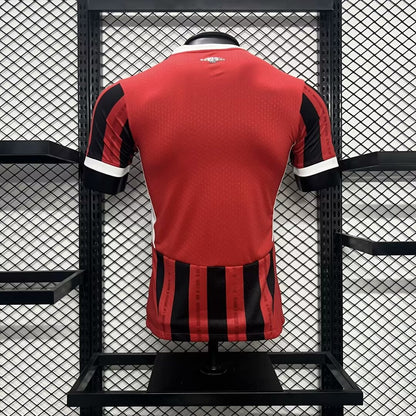 Camisa AC Milan I 2024/25 Jogador Masculina - Vermelha + Preta