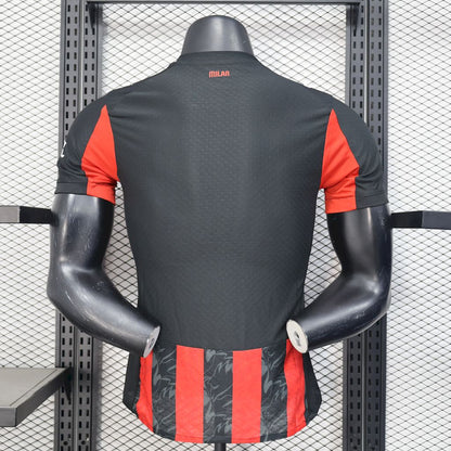 Camisa AC Milan I 2025/26 - Jogador Masculina - Vermelho e Preto