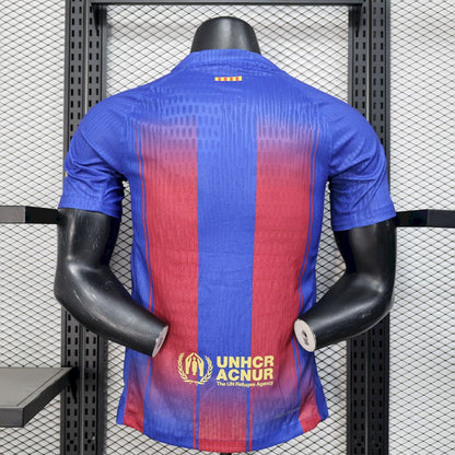 Camisa Barcelona I 2025/26 - Jogador Masculina - Azul e vermelha