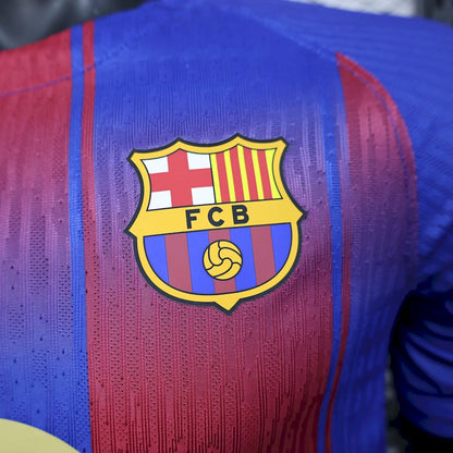 Camisa Barcelona I 2025/26 - Jogador Masculina - Azul e vermelha