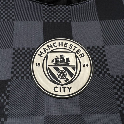Camisa Manchester City LV Co Branded Torcedor Masculina - Preta e cinza